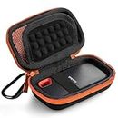 HOMTEK SSD Case Cover Compatible for SanDisk Extreme Pro/SanDisk Extreme Portable External SSD 500GB-2TB, Travel Case Protective Cover Storage Bag(Not Included SSD)