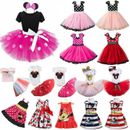 Kids Baby Girls Minnie Mouse Mini Dress Costume Birthday Party Tutu Tulle Dress▫