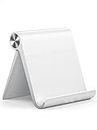 STRIFF Uph1W Multi Angle Tablet/Mobile Stand. Phone Stand Holder for iPhone, Android, Samsung, Oneplus, Xiaomi. Portable, Foldable Stand.Perfect for Bed,Office, Home,Gift and Desktop (White) Tabletop