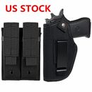 Tactical Holster Concealed IWB OWB Gun Holster with Double Magazine Pouch Holder
