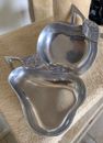 Pier 1 Imports Pear And Apple Shaped Silver Candy Trinket Dish