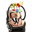 Uonlytech Baby Crib Hanging Rattles Toys, Car Seat Toy Hanging Rattles Spiral Stroller Crib Cot Toy Spiral Toy Pram Hanging for Babies Boys and Girls
