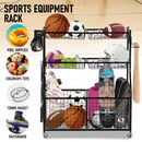 Multi-Purpose Garage Sports Equipment Storage Rack All-in-One Organizer for Ball