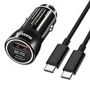Fast Car Charger (USB C + USB A) and Cable for Samsung Galaxy S22/S21/S20/S22+/S23/A53/A52/A42/S21+/S22 Ultra/S21 FE/S20 FE/A13/A32,Google Pixel 7 6 Pro 5 4