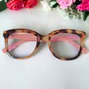 +3.00 Blue Light Filtering E Specs Glasses Readers Tortoise Pink Contrast NEW