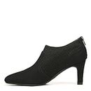 LifeStride Women's Gia Slip on Heeled Booties Ankle Boot, Black, 11