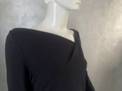 Kleid sOlivet, Gr. 42, schwarz, 1 x getragen, langarm, asymmetrischer Ausschnitt