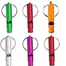 20 Pcs Extra Loud Aluminum Whistles with Key Chain Emergency Whistles for Camping Hiking Hunting Outdoors Sports and Emergency Situations,Sturdy and Light,Multiple Colors Random