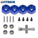 12mm Hex Hubs Wheel Adapter +Nuts Cross Wrench for 1/10 Traxxas Slash 4x4 RC Car