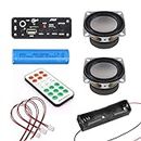 Electrobot DIY Speaker Kit with Bluetooth Board, Built-in Amplifier, USB, SD, FM Radio, 2 Speakers and Remote Control
