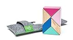 Tegu Magnetico Legno Blocchi Costruzioni Prisma con sacchetto tascabile 6 pezzi - Fiore