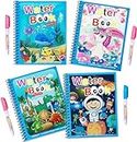 HURRYSHOPPY Magic Water Coloring Book Reusable Good for Kids Toddlers Children Waterbook Cartoon Characters Fun Doodle Pen Colour Drawing Album for Boys and Girls 2-5years (Multi Design) (3)