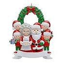 MAXORA Weihnachtsdekoration, Weihnachtsmann und Mrs. Claus plus zwei Elfen, personalisierbar, 6 Stück