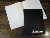 Adams Account Book, 3 Columns, 7 x 9.25", Black, 80 Pages, # ARB8003M, Ledger