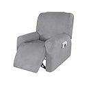 F FABOBJECTS® One Piece Set Waterproof Stretch Recliner Sofa Cover Suede Cha Cover Home Bedroom Living Room Sofa Cover with Side Pocket Only Cover