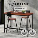 Artiss 2/4x Bar Table Stools Dining Set Vintage Barstools Kitchen Chairs Coffee