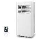 COSTWAY Portable Air Conditioner, 8000 BTU 3-in-1 AC Unit with Built-in Dehumidifier, Fan Mode, Sleep Mode, 24H Timer, Remote Control, Window Installation Kit & Remote Control, Cools up to 250 Sq. Ft