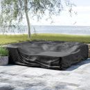 Beachcrest Home™ Water Resistant Patio Sectional Cover, Polyester in Black | 27.56 H x 90.56 W x 90.56 D in | Wayfair