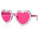 GEBETTER 1 Paar Randlose Herz Brille Hippie Kostüm Zubehör Herzförmige Partybrille Love Brille Transparent zum Fasching Geburtstagsfeier Halloween Party für Erwachsene Jungen und Mädchen