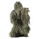 HaoFst Ghillie Suit Camo Woodland Camouflage Forest Hunting 4 pezzi + borsa