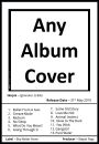 Any Album Cover Metal wall sign music gift personalised 20x15cm wall art