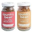 Country Bean Instant Coffee Powder Combo with Hazelnut and Vanilla Flavoured Coffees, Pack of 2, 50 G x 2 | 100% Arabica, Freeze-dried | Makes 50 Cups