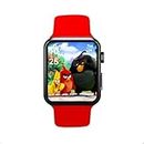 Time Up Kids Smart Watch Cartoon Dial Android Bluetooth Call,Music Speaker Touchscreen Fiteness Tracker for Boys & Girls-C4K-1000X (Red)