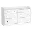 Artiss 6 Chest of Drawers Dresser Tallboy Storage Cabinet Bedroom White PETE