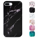 Handy Hülle für iPhone 8 Plus/iPhone 7 Plus Case Marmor Optik Cover Silikon Etui