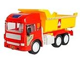 LIONWY My First Wheels Dumper Truck | Friction Powered Big Size Plastic Toy Vehicle for Kids