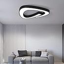 Wall lamp, Candelabro blanco negro de hierro acrílico candelabros de techo para sala de estar cama cocina 5cm accesorios de iluminación ultradelgados,Color de pantalla:Negro,Tamaño:50x48x5cm 24w,Color