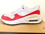 Scarpe da ginnastica Nike Junior Teen Boys sistema Air max (GS) bianco/bianco-rosso universitario UK 6