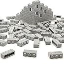ZHX Masonry Profile Bricks Bulk Light Grey Color DIY Building Block Toy for Wall Parts and Pieces Compatible for Major Brand 1x3 Brick 150pcs