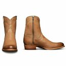 Hot Men Ankle Boots Shoes Size Leather Western Cowboy Short Calf Boots Flat Heel
