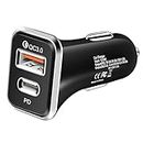 RONIKS Quick Charge 3.0 Dual Ports 36W Car Charger PD 20W Fast Charging Adapter Chargers Type C Cargador 20W