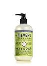 Mrs. Meyer's Clean Day Liquid Hand Soap, Lemon Verbena, Cruelty Free and Biodegradable Hand Wash Made with Essential Oils, 370 ml Soap Pump Bottle