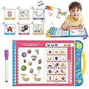 Qizebaby Kids ABC Sound Book, Interactive Electronic Learning Talking Books for Toddlers with Drawing Pen, Alphabet, Numbers, Animals, Music, Preschool Educational Toy for Boys Girls 2 3 4 5+ Year Old
