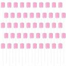 100 Pièces Soins Bucco Bâtonnets,Écouvillon Éponge,Nettoyage Écouvillon Éponge, pour Soins Buccodentaires Quotidiens et Besoins Domestiques des adultes,Enfants ou des Animaux Domestiques (Rose)