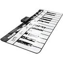 Music Mat, Instrument Sound Comfortable to Use Electronic Music Blanket, Raise Awareness for Home Early Education(Black and White Piano Blanket)