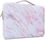 MOCA Waterproof Nylon Exterior with Soft Velvety Interior Sleeve Bag Pouch Carry Case for 13.3" 13" inch Laptops, MacBook (Pink Marble, 13.3 Inch)
