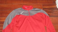 Nike fit dry golf Tenis  pullover red grey  mens large