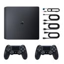 PlayStation 4 DualShock 4 Bundle Two Controllers 1TB Console Black Home Video