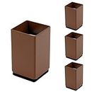 Risbay 4 Pack 2 inch Bed Risers,Furniture Table Sofa Lift,Furniture Risers,Heavy Duty Square Supports with Felt Pad-Support 1100 LBS Per Leg-Brown(Width 1.6"-Adds 2" Height)