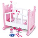 Doll Crib Crib Bed Crib Baby With Giostril and Cardboard Accessories