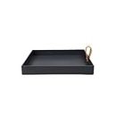 VIPAVA Bandejas para Servir Square Decorative Tray Desktop Storage Board with Handle Bathroom Tray (Color : Dark Gray)