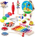 Kids Musical Instruments for Toddlers, Wooden Percussion Instruments