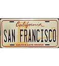 Hotrodspirit – Nummernschild San Francisco California tole USA im Relief-Design