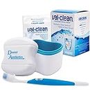 Val-Clean Sachets, Denture Bath & Silicone Brush (Blue Brush, Blue Bath)