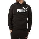 PUMA Men's Essential Big Logo Hoodie, Black, S