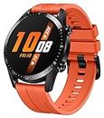 Huawei Watch GT 2Montre intelligente (AMOLED couleur 46 mm, surveillance SpO2, mesure de la fréquence cardiaque, lecture de musique et téléphonie Bluetooth, étanche 5ATM, GPS) Sunset Orange